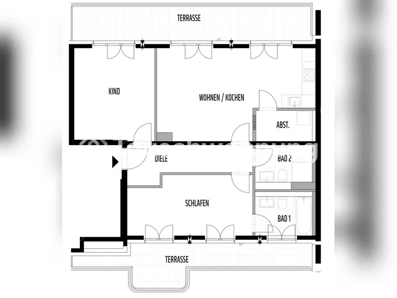 Tauschwohnung: Tausche 3-Zimmer Penthouse — photo 1